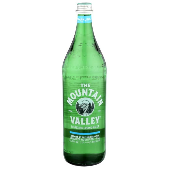 Mountain Valley Sparkling 33.8oz Glass Bottles